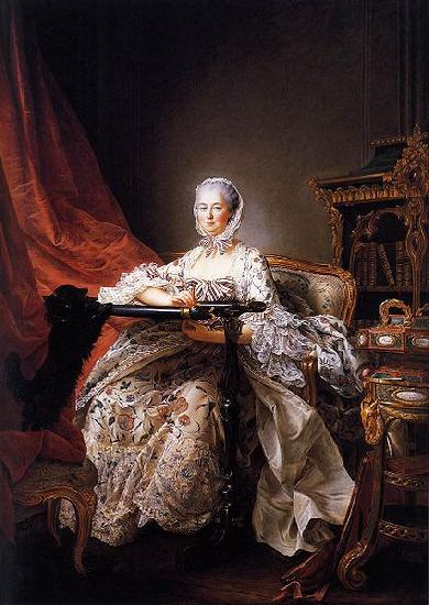 Francois-Hubert Drouais Portrait of Madame de Pompadour at her Tambour Frame